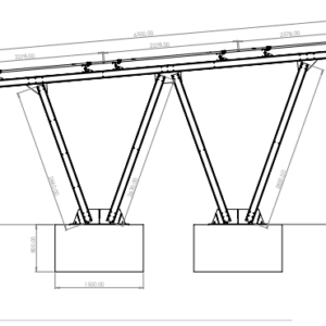 Carport M2- prindere laterala, deschidere 5 m pt 2 mașini 19.810 lei